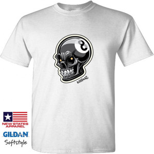Kaos 8ball skull | billiArt Shirt