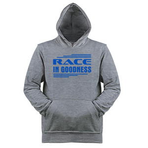 Jaket Hoodie Race in Goodness -Blue Text