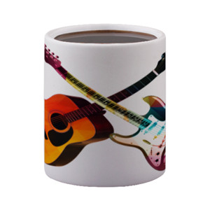 Mug Bunglon Clasic vs electric guitar
