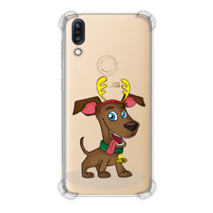 Casing HP anjing dengan topi natal