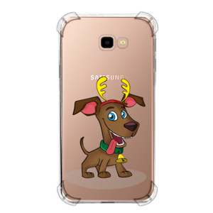Casing HP anjing dengan topi natal