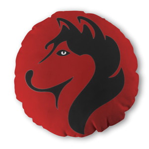 Bantal Bulat Maroon Husky