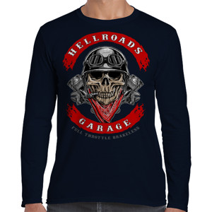 Kaos Biker skull - Roads