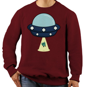 Jaket Sweater ufo dengan alien lucu