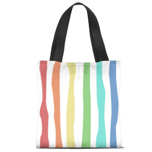 Tas Tote Fullprint rainbow totebag