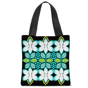 Tas Tote Fullprint Bunga
