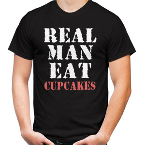 Kaos Real Man Eat Typography