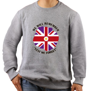 Jaket Sweater United Kingdom Flag We Will Remember 2
