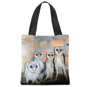 Tas Tote Fullprint Baby Owls
