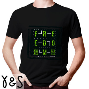 Kaos Baju Kaos Hitam Freedom