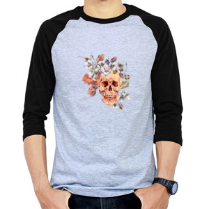 Kaos Raglan Romantic Skull