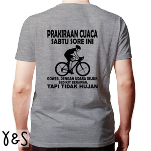 Kaos Kaos Pria Pencinta Sepeda Bahagia Design Belakang