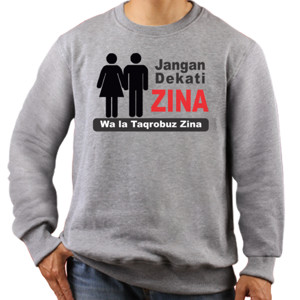 Jaket Sweater Jangan dekati Zina