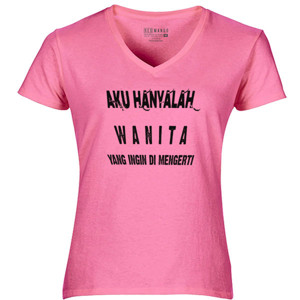 Kaos KAOS V-NECK WANITA INGIN DIMENGERTI
