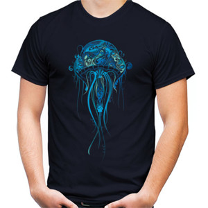 Kaos Kaos Jelly Fish Batik Pattern (SB7M8)