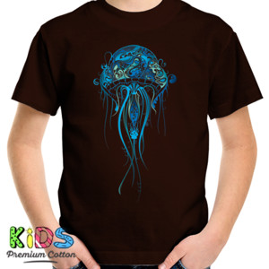 Kaos Kaos Jelly Fish Batik Pattern (SB7M8)