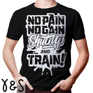Kaos KAOS UNIK NO PAIN NO GAIN (QUOTES)