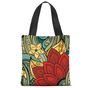 Tas Tote Fullprint Daun