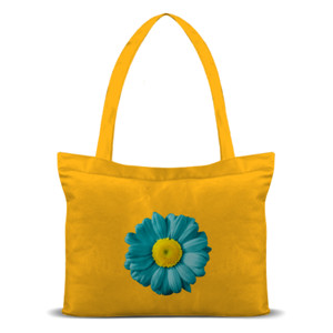 Tas Tote Kanvas-Flowers Blue White