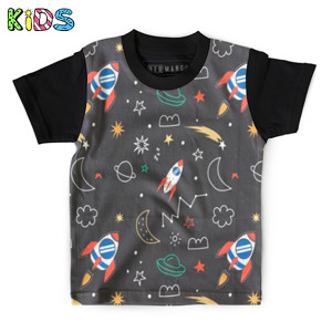 Kaos Anak Full-Print Astronot motif