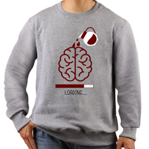 Jaket Sweater coffee loading brain