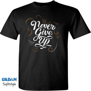 Kaos Lettering Never Give Up