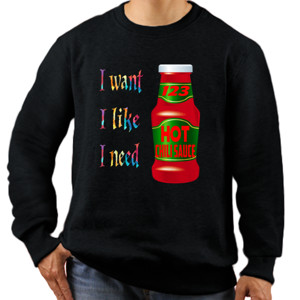 Jaket Sweater I want Hot Chili Sauce