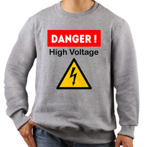 Jaket Sweater Danger, High voltage