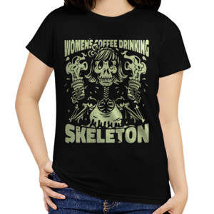 Kaos woman drinking coffee  