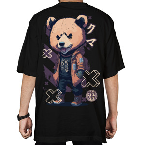 Kaos Oversize Grizzly Bear - Streetwear Style