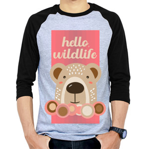 Kaos Raglan Hello, Wildlife