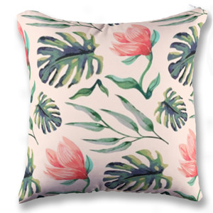 Bantal Watercolor Leaves