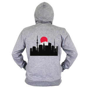 Hoodie Zipper View Kota Tokyo Landmarks Gunung Fuji Jepang