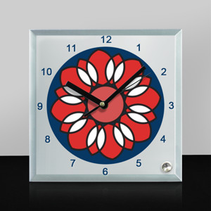 Jam Meja Bunga Merah (Red Flower)