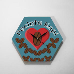 Jam Dinding Pecinta Kopi (Coffee Lovers)