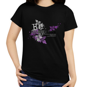 Kaos Design Be Thankfull Ungu