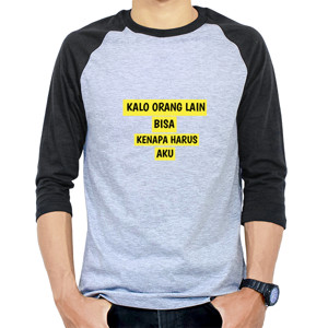 Kaos Raglan kaos custom 3/4 milenial murah
