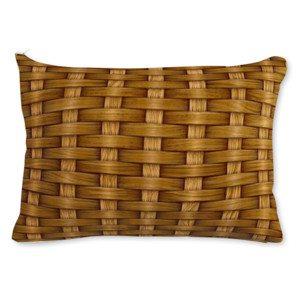 Bantal Anyaman Bambu Seni Cetak Kayu Tradisional Modern