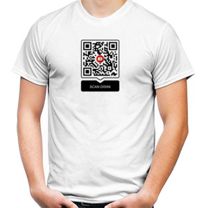 Kaos Kaos QR CODE (Maaf anda kena prank) Bisa custom