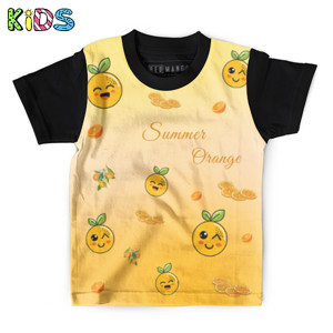 Kaos Anak Full-Print orange