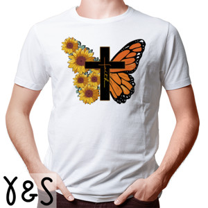 Kaos Kaos Cewe (Kristiani), Tema Kupu-kupu, Dan Salib 