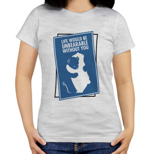 Kaos Kaos Life Unbearable Without You Putih