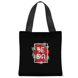 Tas Tote Fullprint Beda Rose - Tote Bag
