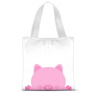 Tas Tote Fullprint Pinky Pig