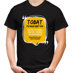 Kaos TOBAT NGGA RIBET KOK