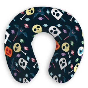 Bantal Leher Halloween Candy Pattern Vector