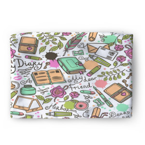 Sarung Bantal Diary seamless pattern vector