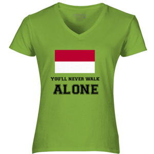 Kaos indonesia you'll never walk alone