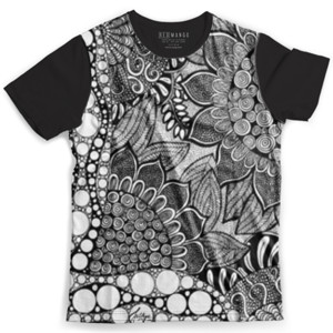 Kaos Fullprint Kaos Fullprint Doodle Art Floral