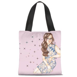Tas Tote Fullprint Lady